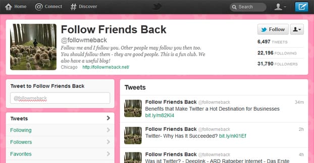 Example of Low Quality Twitter Account