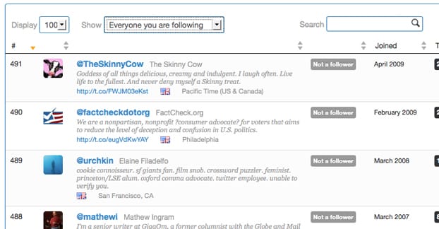 Twitonomy Search