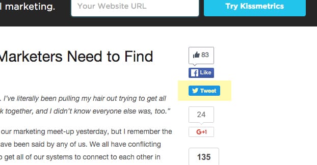 Kissmetrics Button