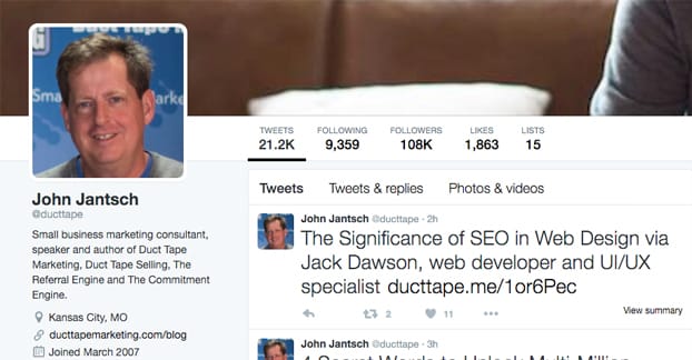 Twitter Consultant Example