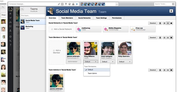 Team Management on Hootsuite