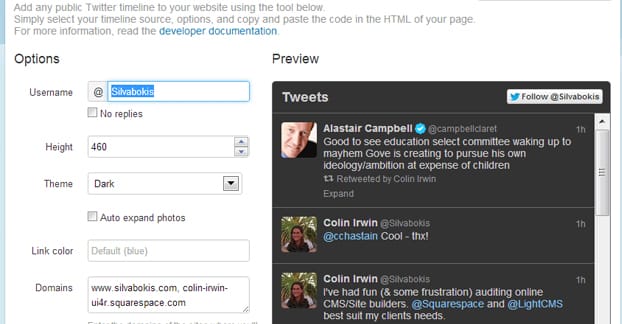 Twitter Newsfeed Embed