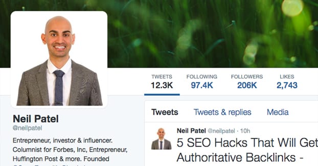 Neil Patel Twitter