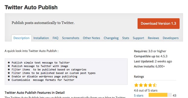Twitter Auto Publish