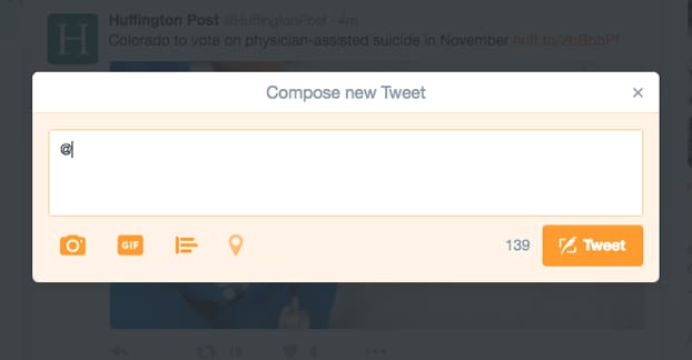 Responding to a Tweet