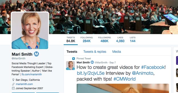 Mari Smith Twitter Profile