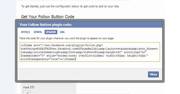 Facebook Follow Button