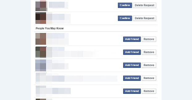 Facebook Friend Requests