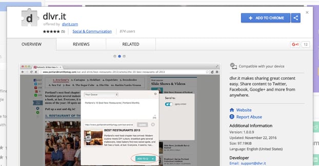 Dlvrit Browser Extension