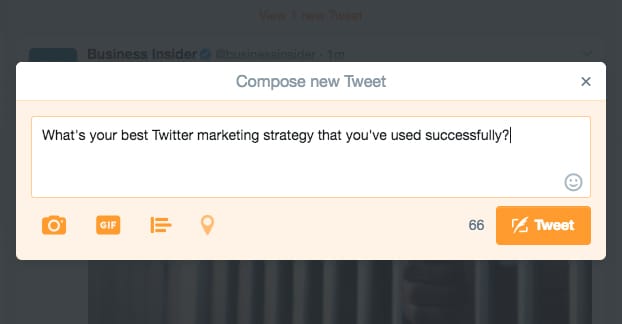 Asking a Question on Twitter
