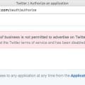 Twitter Ad Prohibited