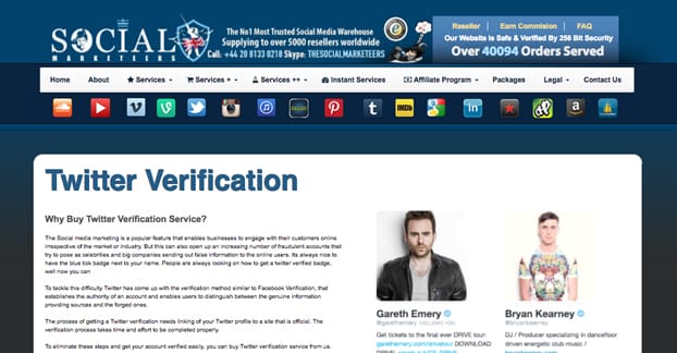 Twitter Verification Service