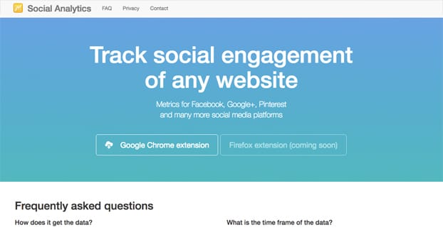 Social Analytics Plugin