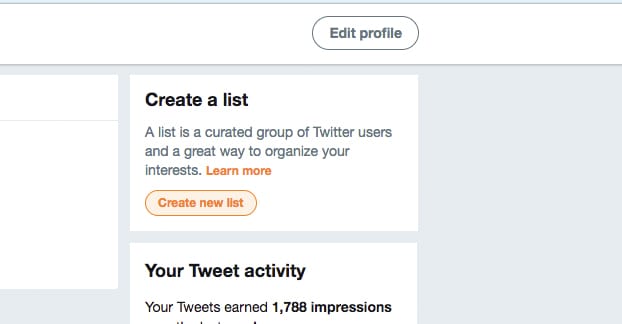 Creating a List on Twitter