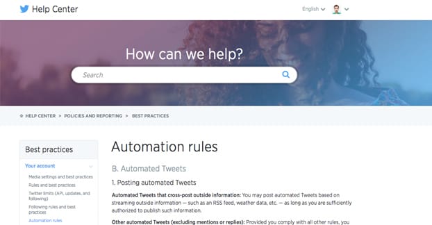 Automated Tweet Rules