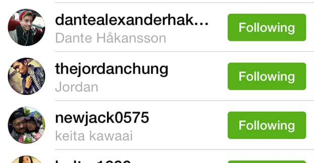 List of Instagram Followers