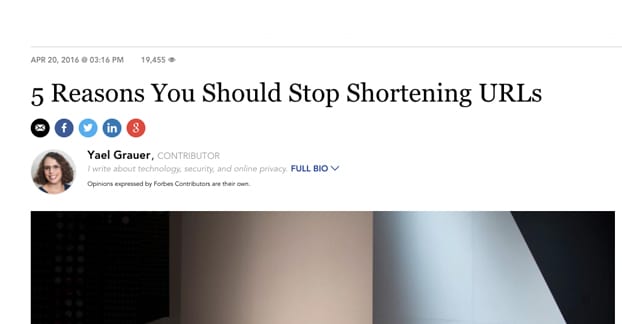 Downsides to Shortening URLs