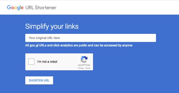 Goo.gl Shortener