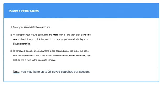 Twitter Search Saving