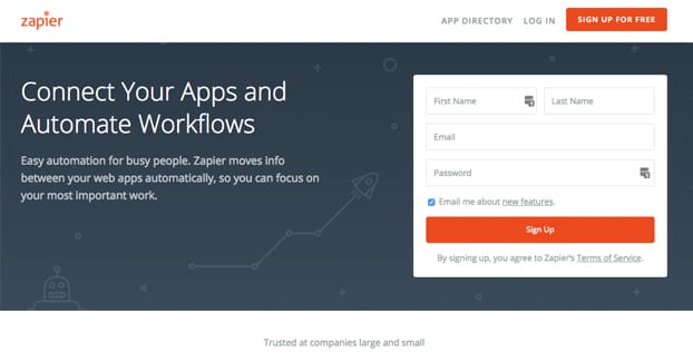 Zapier Homepage