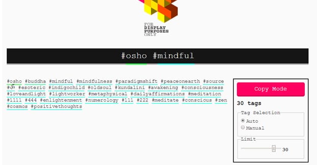 30 Hashtag Example