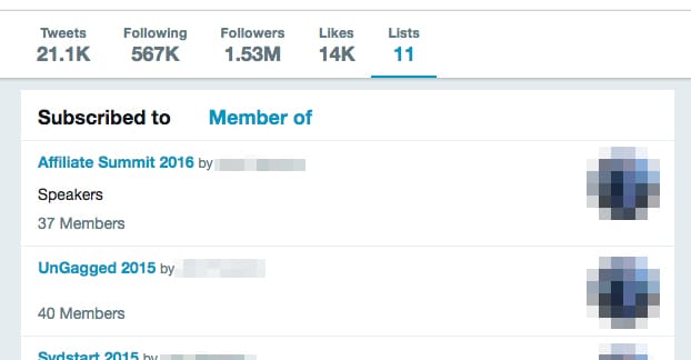 Example Public Lists