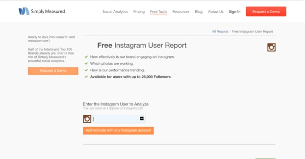simply measured site - instagram historical followers