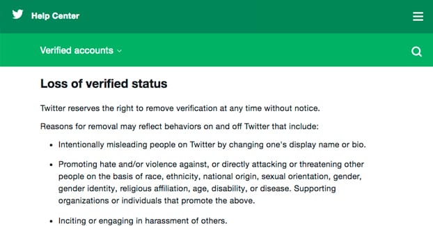 Loss of Verification