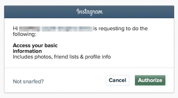 Authenticate on Instagram