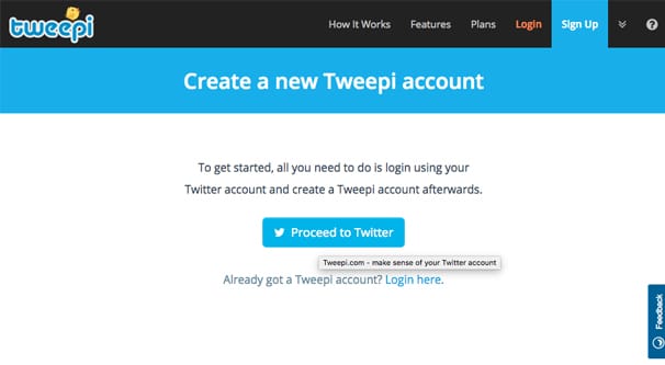 Tweepi Login