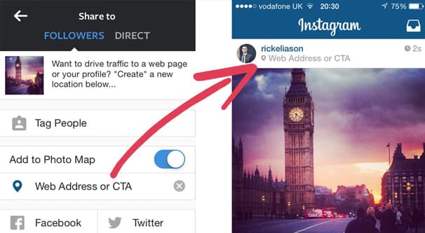 Geotagging on Instagram