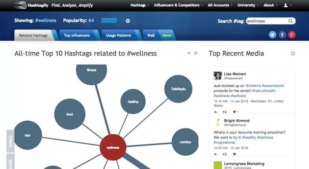 Hashtagify Homepage