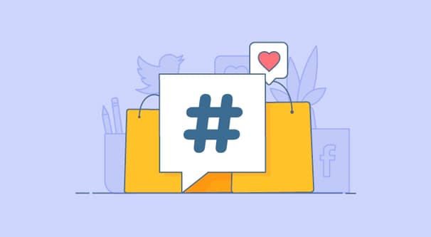 Instagram Hashtag Illustration