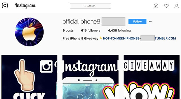 impersonation account example - check follower ip address instagram
