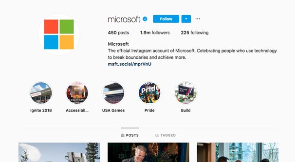 Microsoft Instagram
