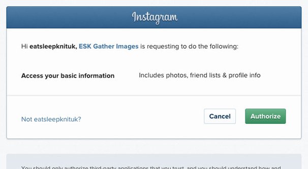Allow Instagram Access
