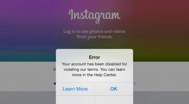 Instagram Account Disabled