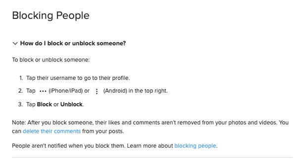 How can you block people from following you on instagram
