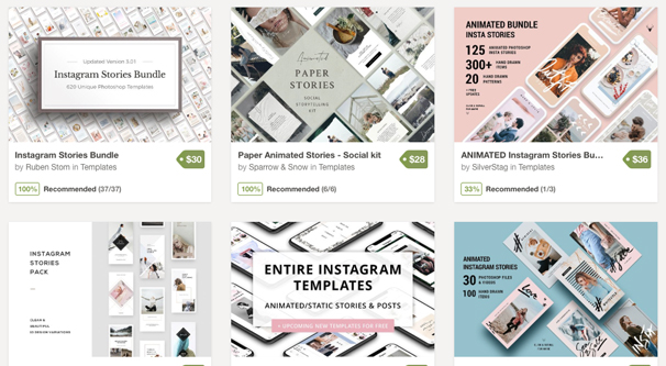 Creative Market Instagram Templates