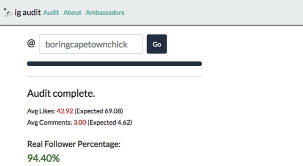IGAudit Instagram Audit Tool