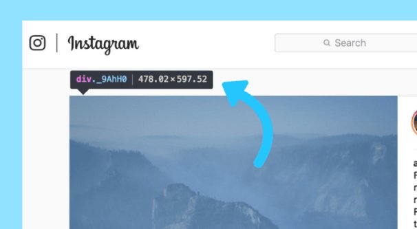 Instagram Dimensions Screenshot