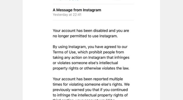 Disabled Instagram Account