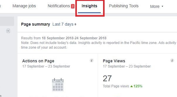 Facebook Insights Link