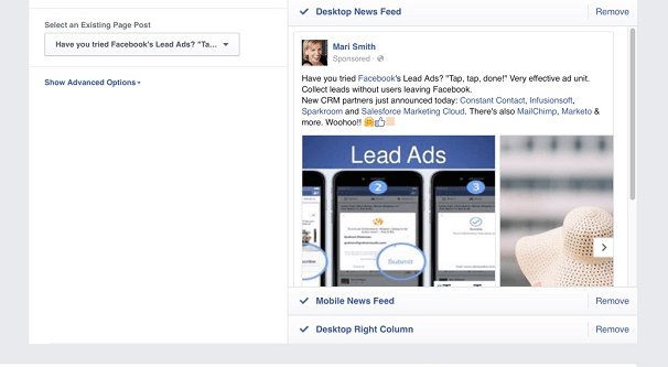 Example Preview of Carousel Ads