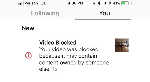 Video Blocked on Copyright Grounds