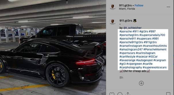Hashtags in Post Description