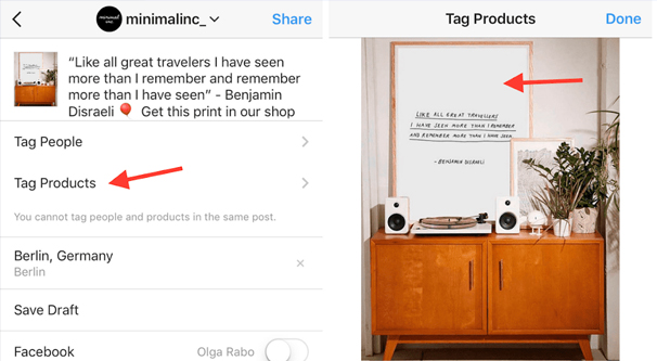 Tagging a Product on IG