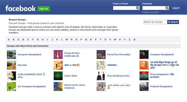 Facebook Group Directory