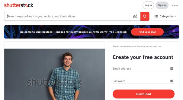 Shutterstock Website
