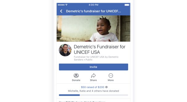 Facebook Page Donations